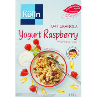 Гранола Kolln с малиной и йогуртом, 375г (4000540013566)