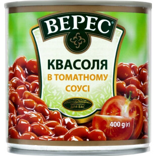 Фасоль Верес в томатном соусе ж/б, 400г (4820008094131)