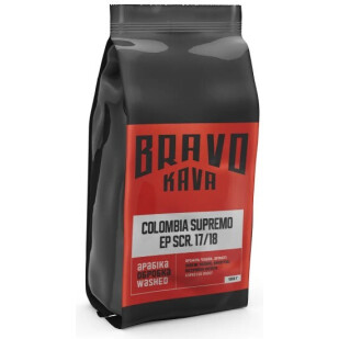 Кава в зернах Bravo Kava Colombia Supremo 100% арабіка, 1кг