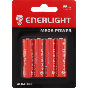 Батарейка Enerlight Mega Power Alkaline AA, 4шт (4823093501867)