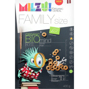 Кільця Milzu! житні з медом, 400г (4751022360547)