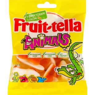 Мармелад жевательный Fruittella Animals, 90г (8000735005068)