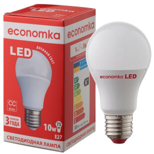 Лампа Экономка LED A60 10W 4200K E27, шт (4820172680291)