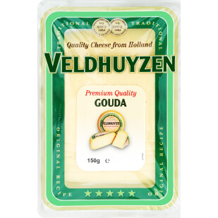 Сир Veldhuyzen Kaas Гауда 48% нарізка, 150г (8717389105715)