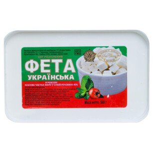 Сыр Свет Сыр Фета Украинская 45%, 500г (4820153350014)