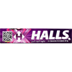 Льодяники Halls лісові ягоди, 25,2г (7622210671035)