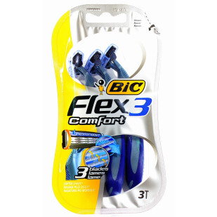 Бритва BIC Flex 3 Comfort 3шт/уп (3086123363786)