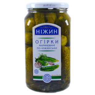 Огурцы Ніжин маринованные по-нежински, 920г (4823006802128)