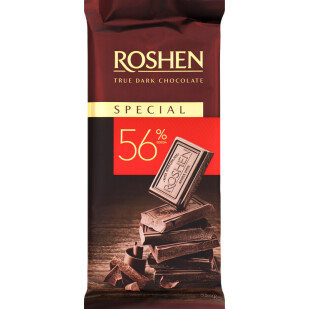Шоколад черный Roshen Special 56%, 85г (4823077632563)