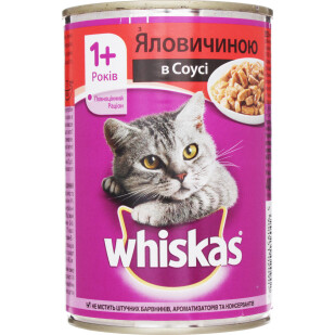 Корм для котов Whiskas с говядиной в соусе, 400г (5900951020902)