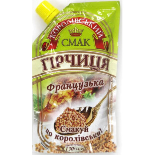 Горчица Королівський смак Французская с зернами, 130г (4820044096311)