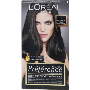 Краска для волос L'oreal RECITAL Preference тон 3, шт (3600521355312)