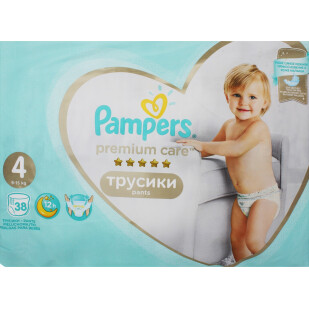 Подгузники-трусики Pampers Premium Care Pants Maxi 9-15кг, 38шт/уп (8001090759832)