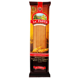 Изделия макаронные La Pasta Спагетти цельнозерновые, 400г (4820211661557)