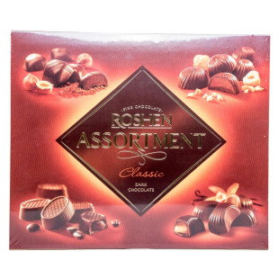 Конфеты Roshen Assortment Classic черный шоколад, 154г (4823077611940)