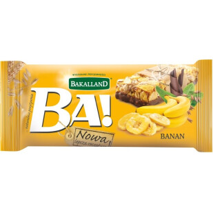 Батончик Ba! злаковый банан-шоколадная глазурь, 40г (5900749610995)