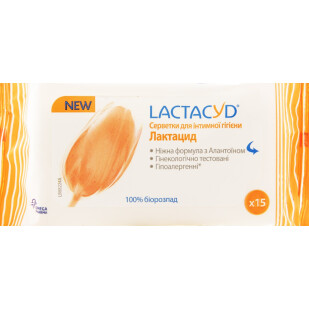 Салфетки для интимной гигиены Lactacyd, 15шт/уп (5391520945649)