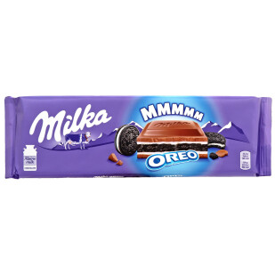 Шоколад Milka с кусочками печенья Oreo, 300г (7622210750495)