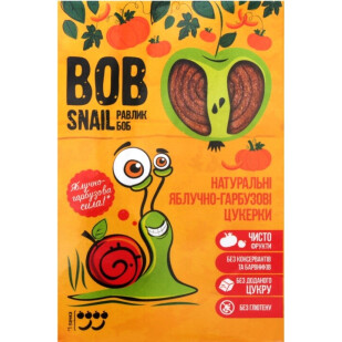 Цукерки Bob Snail натуральні яблучно-гарбузові, 60г (4820162520200)