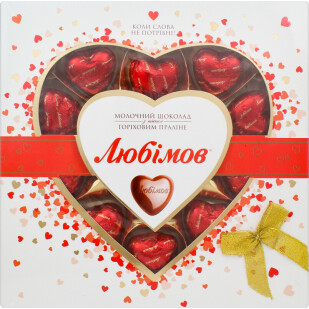 Конфеты Любимов в молочном шоколаде, 125г (4820005195091)