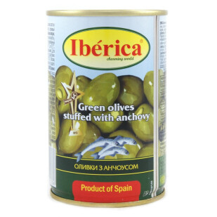 Оливки Iberica з анчоусом, 300г (8436024292336)