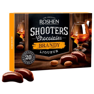 Цукерки Roshen Shooters з бренді лікером, 150г (4823077618918)