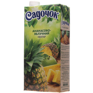 Нектар Садочок ананасово-яблочный неосветленный, 0,95л (4823063112284)