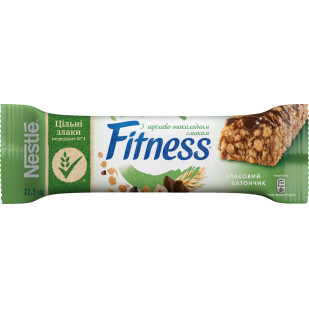 Батончик Nestle Fitness молочний шоколад та лісовий горіх, 22,5г (5900020025159)