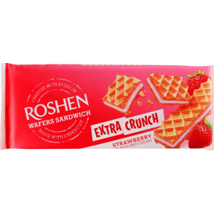Вафли Roshen Extra Crunch Strawberry, 142г (4823077642098)