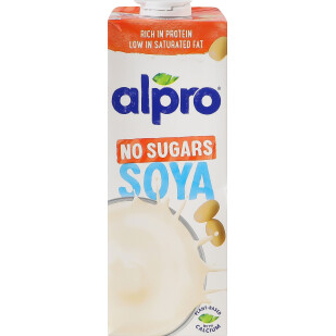 Напій соєвий Alpro Soya без цукру, 1л (5411188543398)