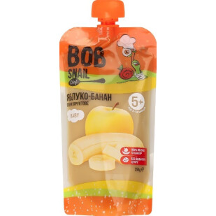 Пюре Bob Snail яблуко-банан, 250г (4820219345176)