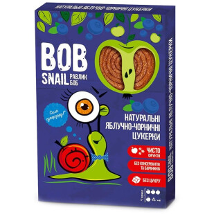 Конфеты Bob Snail натуральные яблочно-черничные, 60г (4820162520392)