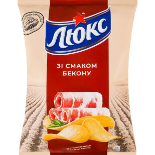 Чипси Люкс зі смаком бекону, 105г (7622202394096)