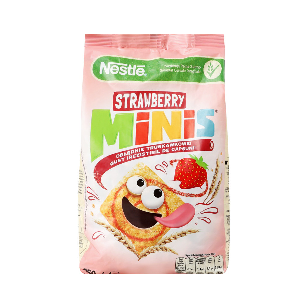 Сніданок Nestle Strawberry-Minis з вітамінами та мінералами, 250г (5900020012067)