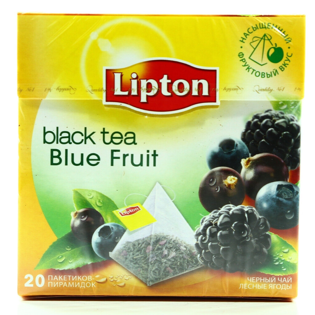 Чай черный Lipton Blue Fruit Tea в пирамидках, 20*1,8г (8712100777738)