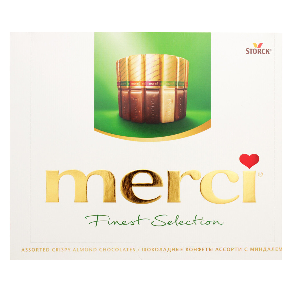 Шоколад Merci миндальное ассорти, 250г (4014400917956)