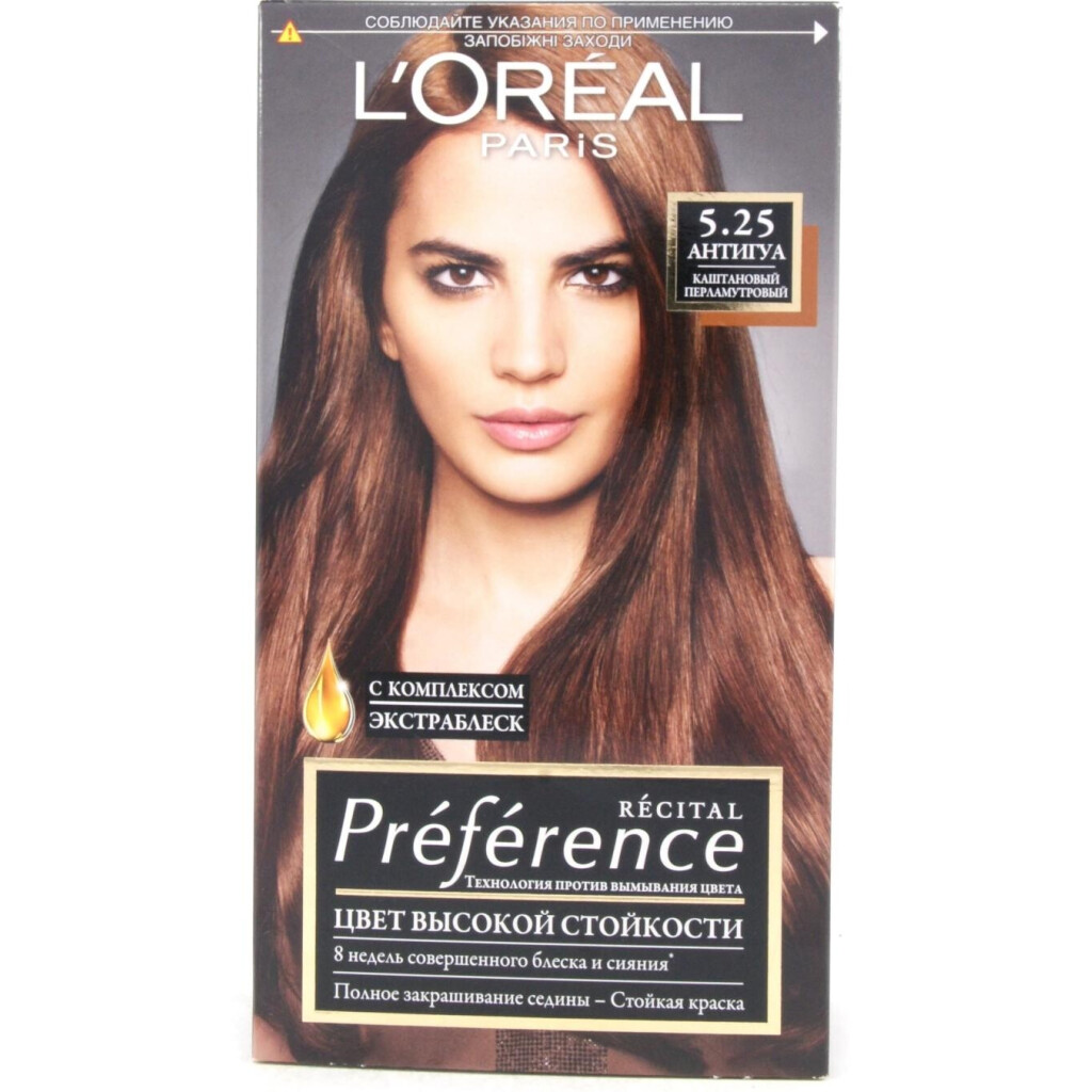 Краска для волос L'oreal RECITAL Preference 5.25 Антигуа каштановый перламутровый, шт (3600520248929