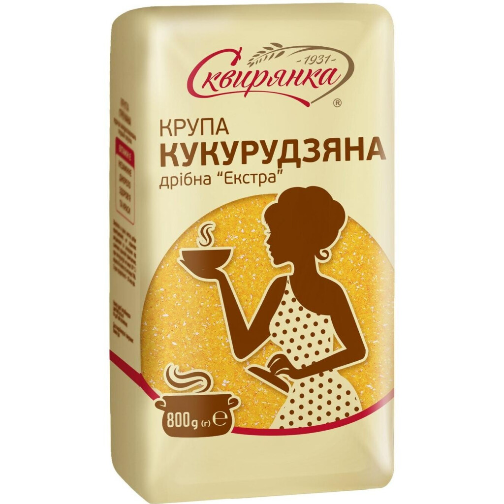 Крупа кукурузная Сквирянка шлифованная Экстра, 0,8кг (4820006011000)