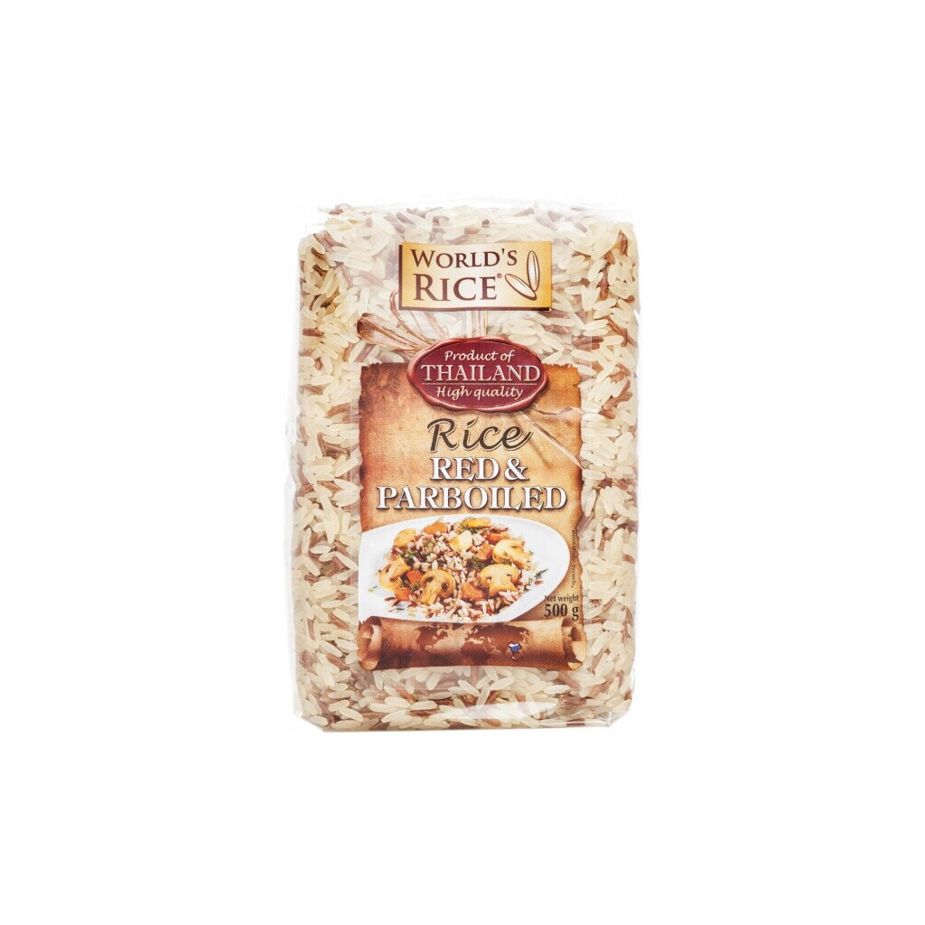 Рис World's rice красный + парбоилд, 500г (4820009102491)