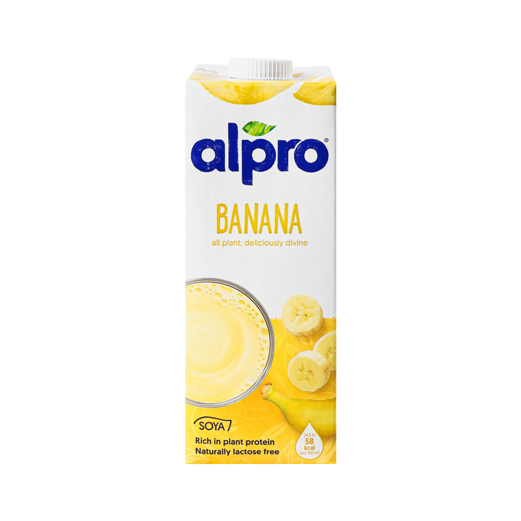 Напій соєвий Alpro зі смаком банана, 1л (5411188116905)