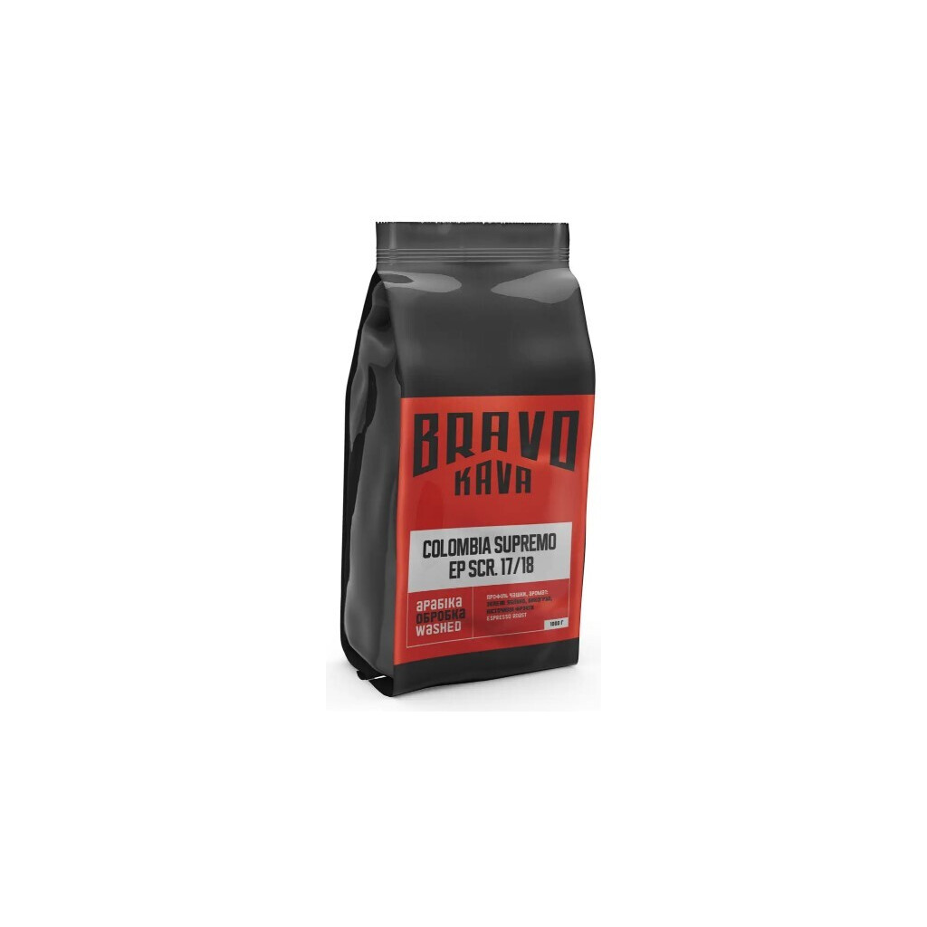 Кофе в зернах Bravo Kava Colombia Supremo  100% арабика, 1кг