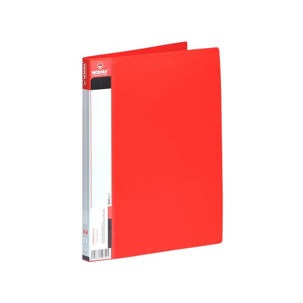 Папка-скоросшиватель Norma А4 с карманом красная 5032, шт (8591662503210)