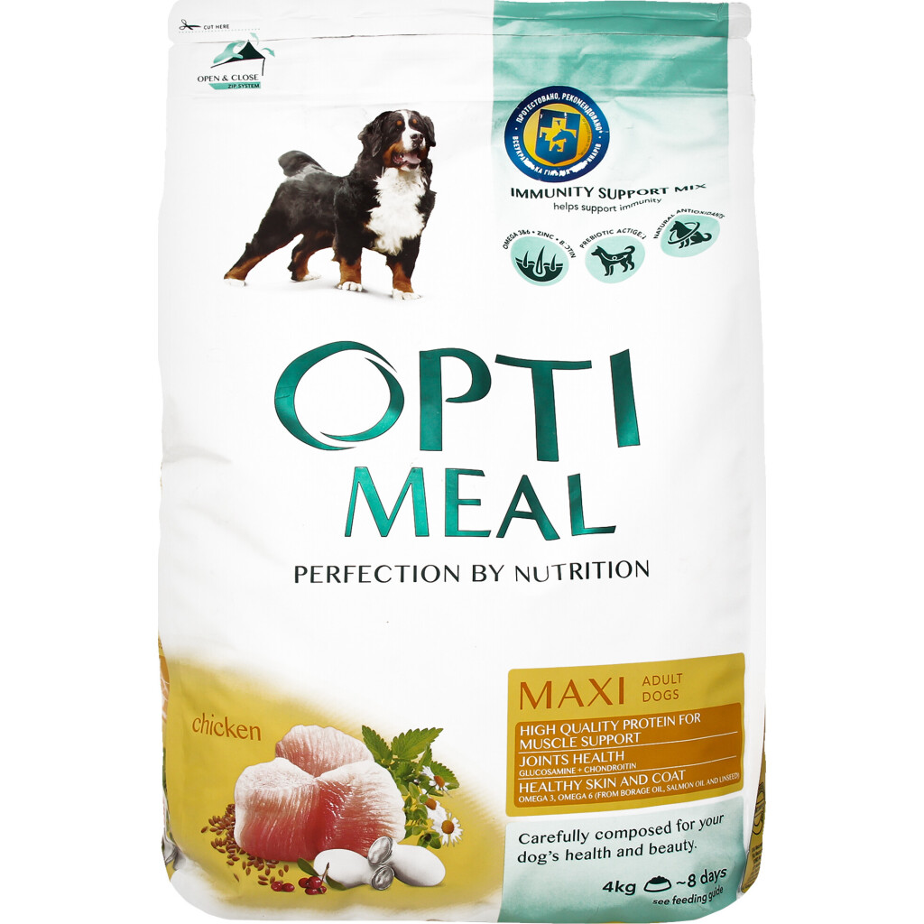 Корм для собак Optimeal больших пород курица сухой, 4кг (4820083905551)