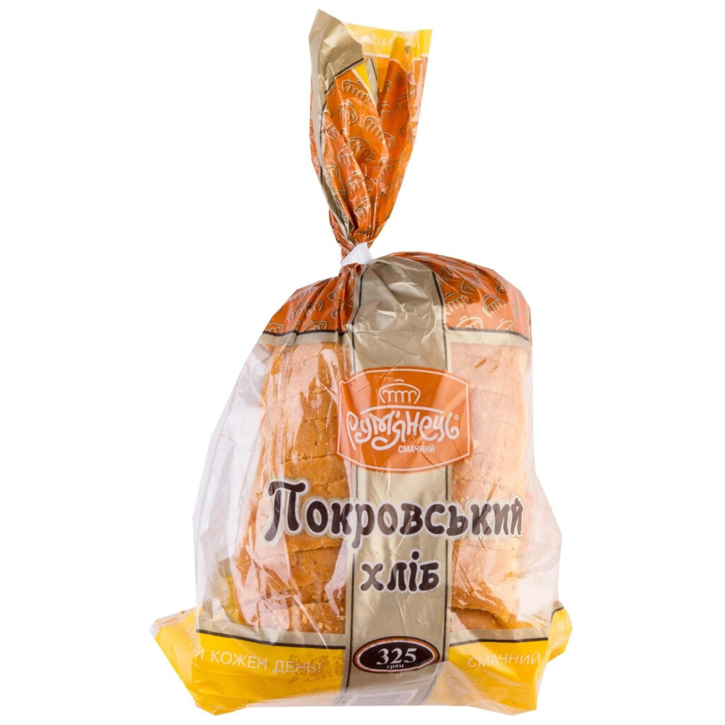 Хліб Рум'янець Покровський нарізаний, 320г (4820062051552)