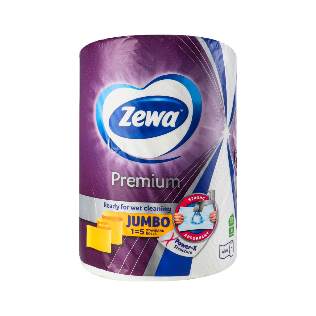 Рушники паперові Zewa Design Jumbo Premium 3-шарові 230 листів, шт (7322541192017)