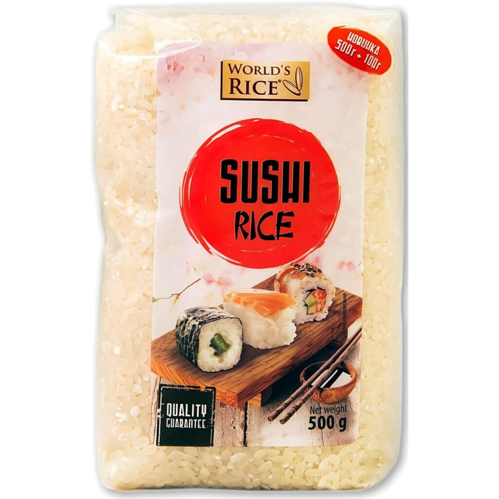 Рис World's rice для суши, 500г (4820009102903)