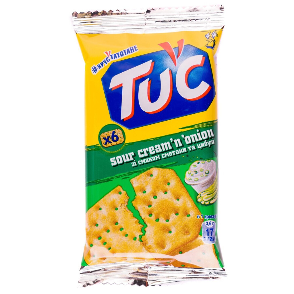 Крекер Tuc со вкусом сметаны и лука, 21г (7622210076083)