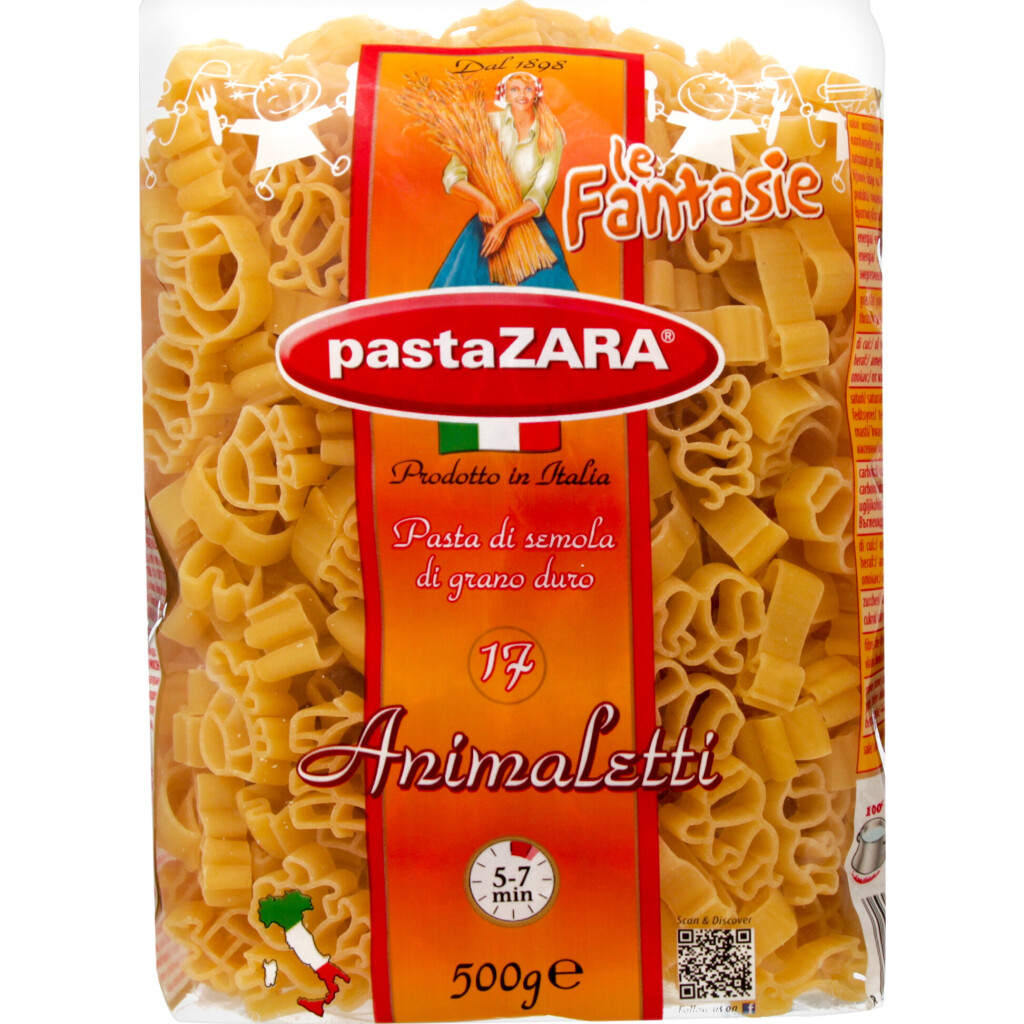 Изделия макаронные Pasta Zara Животные, 500г (8004350001054)