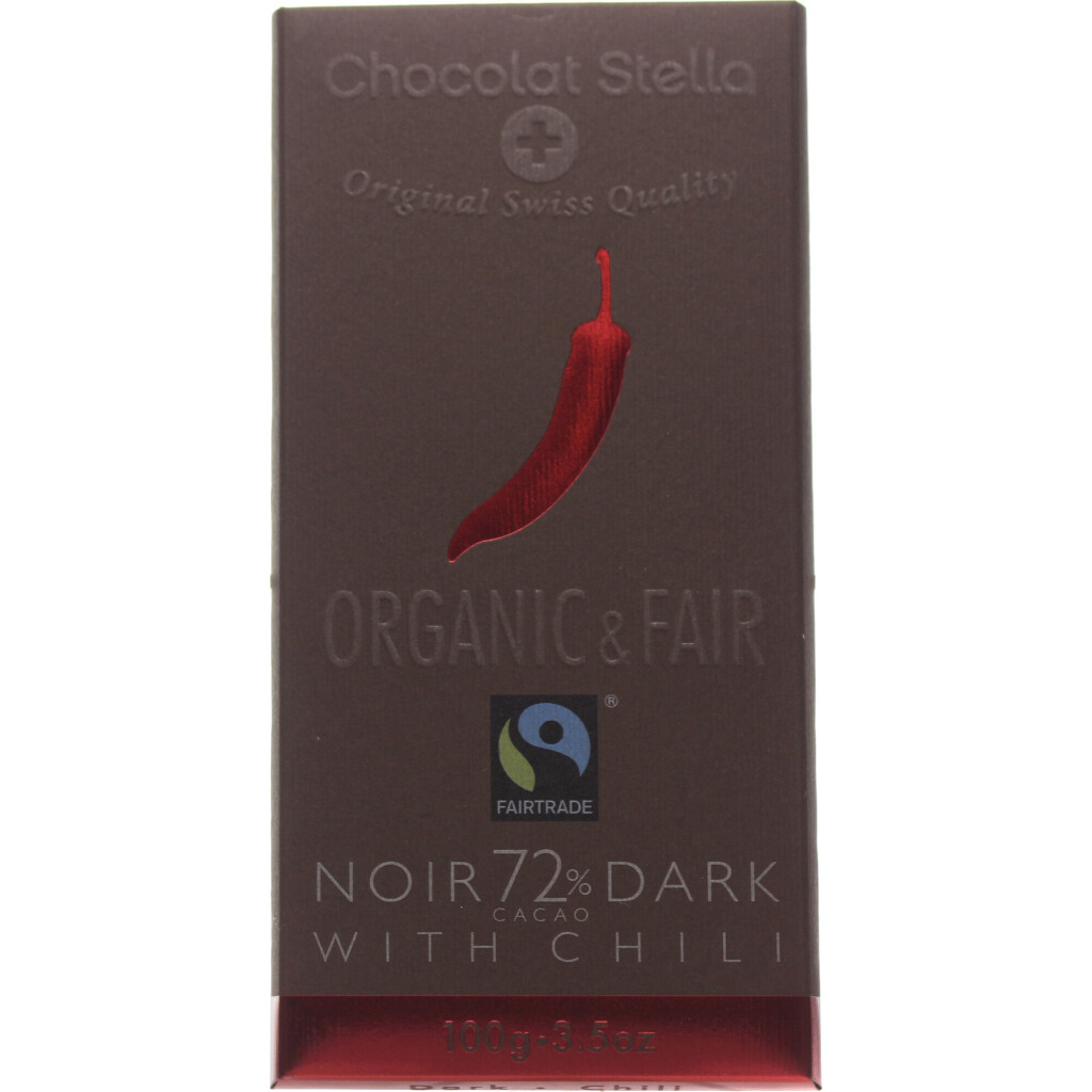 Шоколад черный Chocolat Stella с перцем чили органический, 100г (7610202259460)