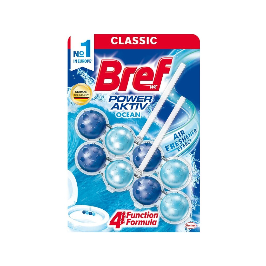 Блок для унитаза Bref Power Aktiv Океанская свежесть, 2*50г (9000100656863)